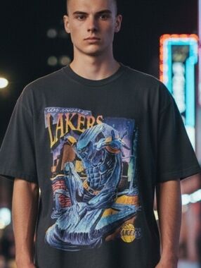 Lakers Graphic Tee - Charcoal